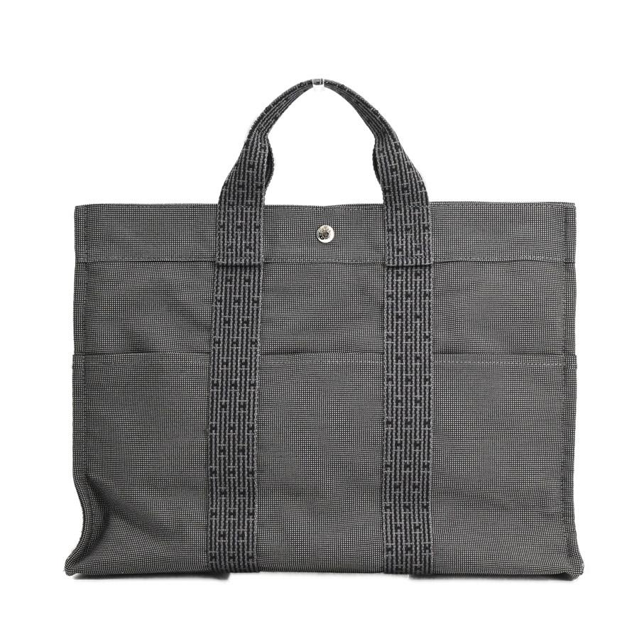 【美品】エルメス エールライン MM トートバッグ グレー HERMES（エルメス） エールラインMM トートバッグ グレー ユニセックス