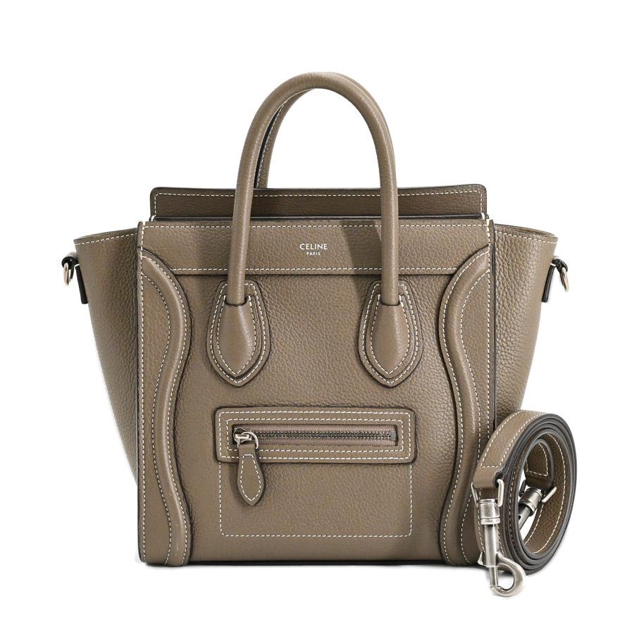 CELINE セリーヌ　ラゲージナノ CELINE（セリーヌ） ラゲージナノ ハンドバッグ 189243 グレージュ