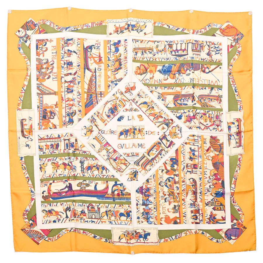 HERMES（エルメス） カレ90 スカーフ イエロー レディース 中古A品