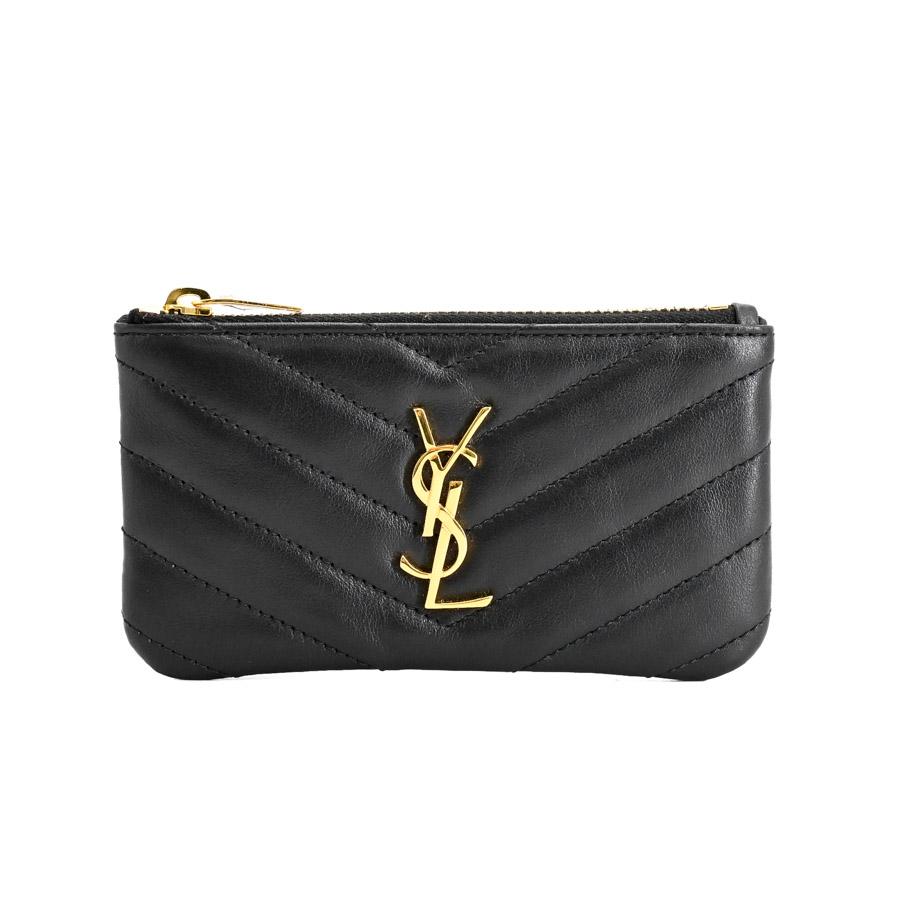【SAINT LAURENT】モノグラム・サンローラン キーポーチ ブラック Yves Saint Laurent（イヴ・サンローラン） サンローラン モノグラム