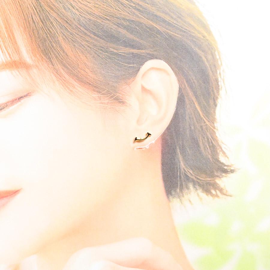 TIFFANY&Co.（ティファニー） Tスマイル ピアス チャーム:約W13xH4.5mm