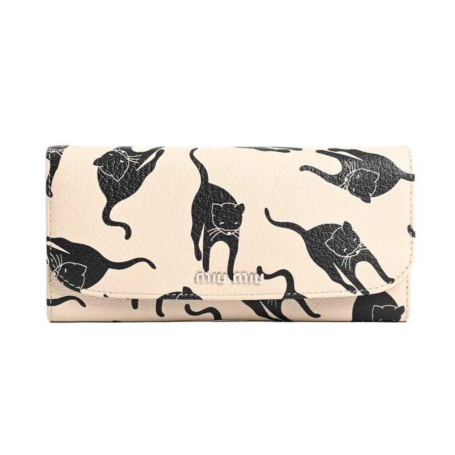 miu miu（ミュウミュウ） マドラスロングフラップウォレット 長財布