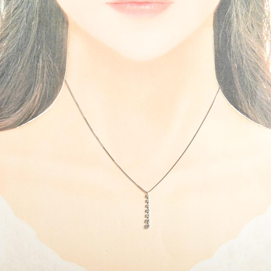 ダイヤ ネックレス  ダイヤ0.3ct 2.3g レディース 中古A品の画像