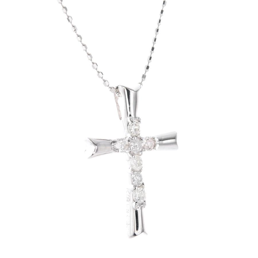 ダイヤ ネックレス  ダイヤ0.2ct 2.4g レディース 中古A品の画像
