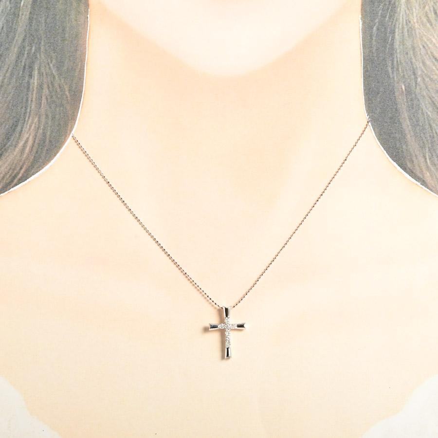 ダイヤ ネックレス  ダイヤ0.2ct 2.4g レディース 中古A品の画像