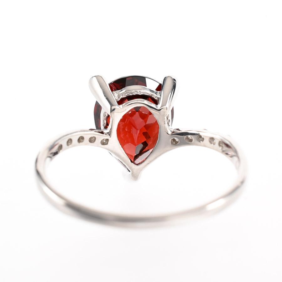 ロードライトガーネット リング  ロードライトガーネット3.47ct ダイヤ0.1ct 13号 2.7g レディース 中古A品の画像