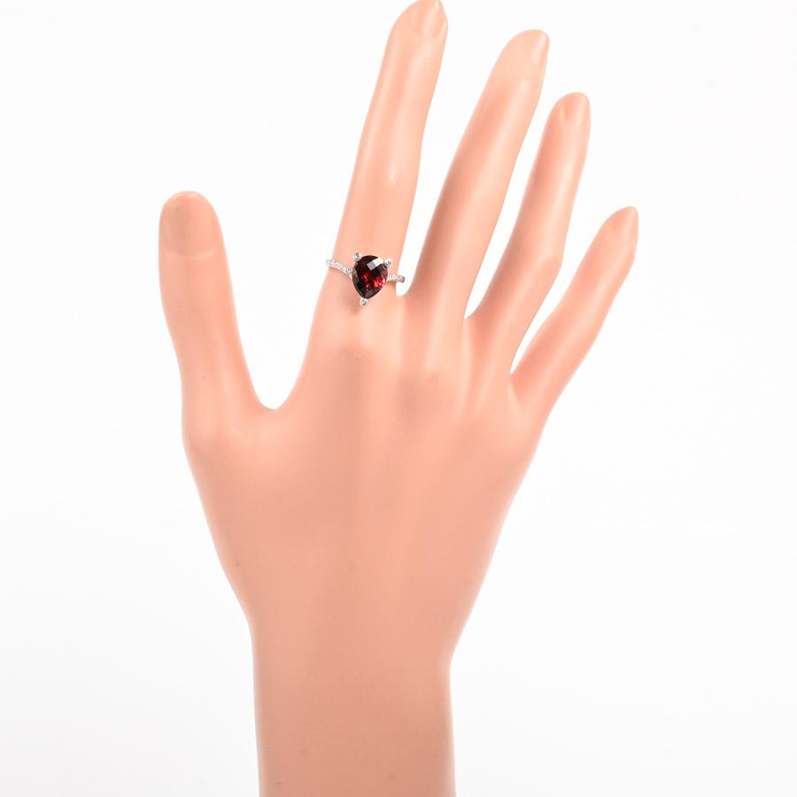 ロードライトガーネット リング  ロードライトガーネット3.47ct ダイヤ0.1ct 13号 2.7g レディース 中古A品の画像