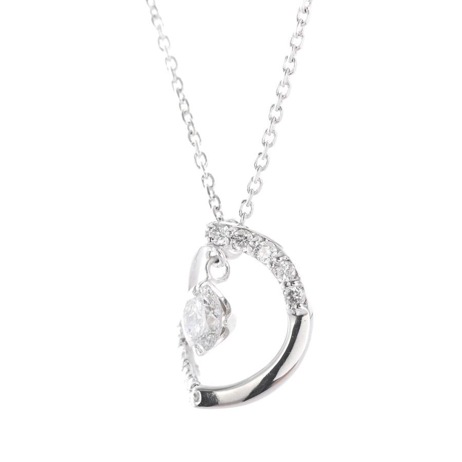 ダイヤ ネックレス  ダイヤ0.3/0.12ct 2.7g レディース 中古A品の画像