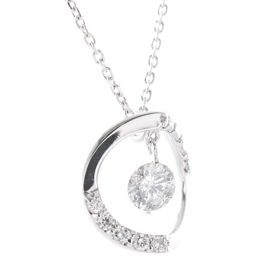 ダイヤ ネックレス  ダイヤ0.3/0.12ct 2.7g レディース 中古A品の画像