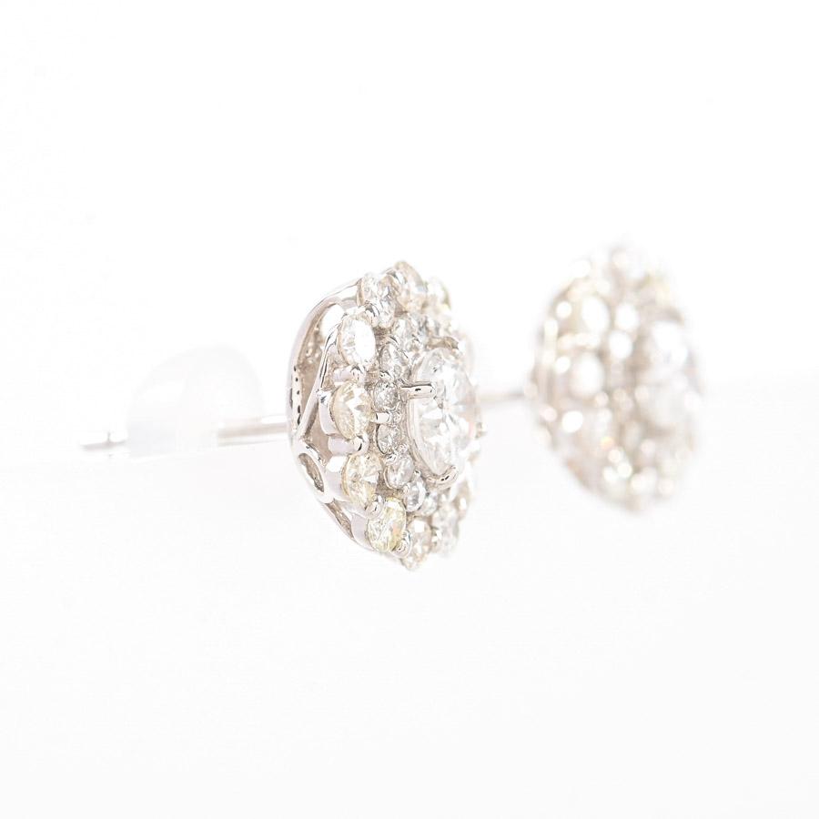 ダイヤ ピアス  ダイヤ0.363/0.3/0.45/0.45ct チャーム:約直径15.5mm 3.1g レディース 中古A品の画像