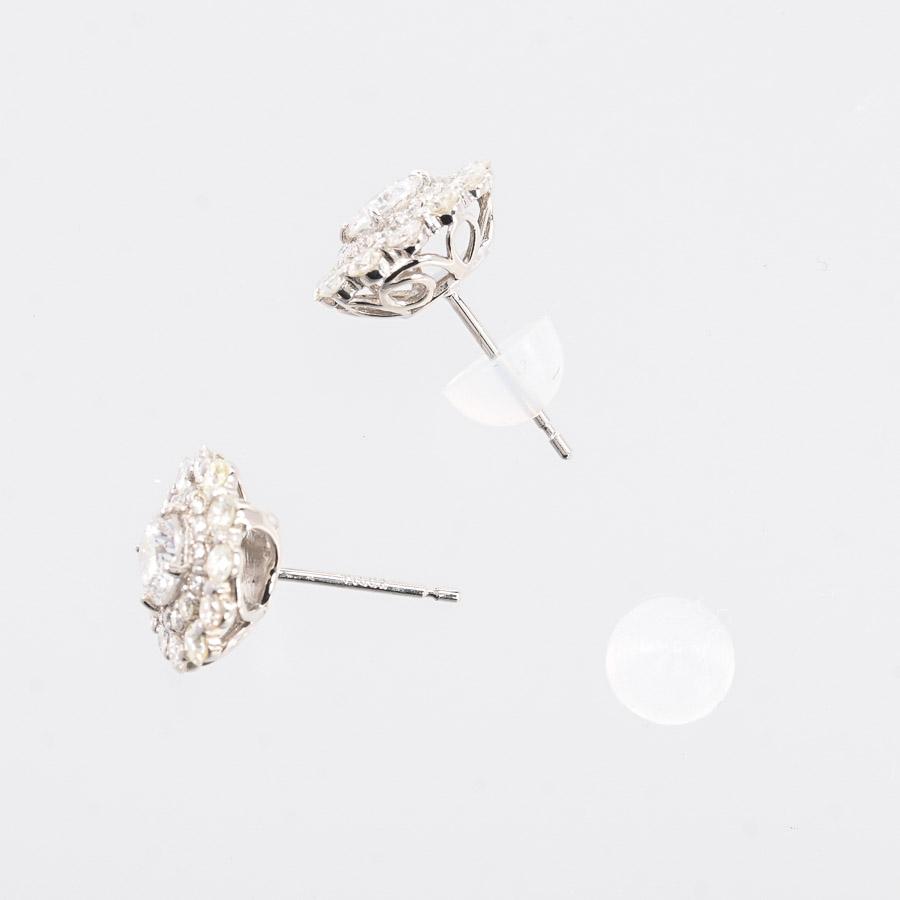 ダイヤ ピアス  ダイヤ0.363/0.3/0.45/0.45ct チャーム:約直径15.5mm 3.1g レディース 中古A品の画像