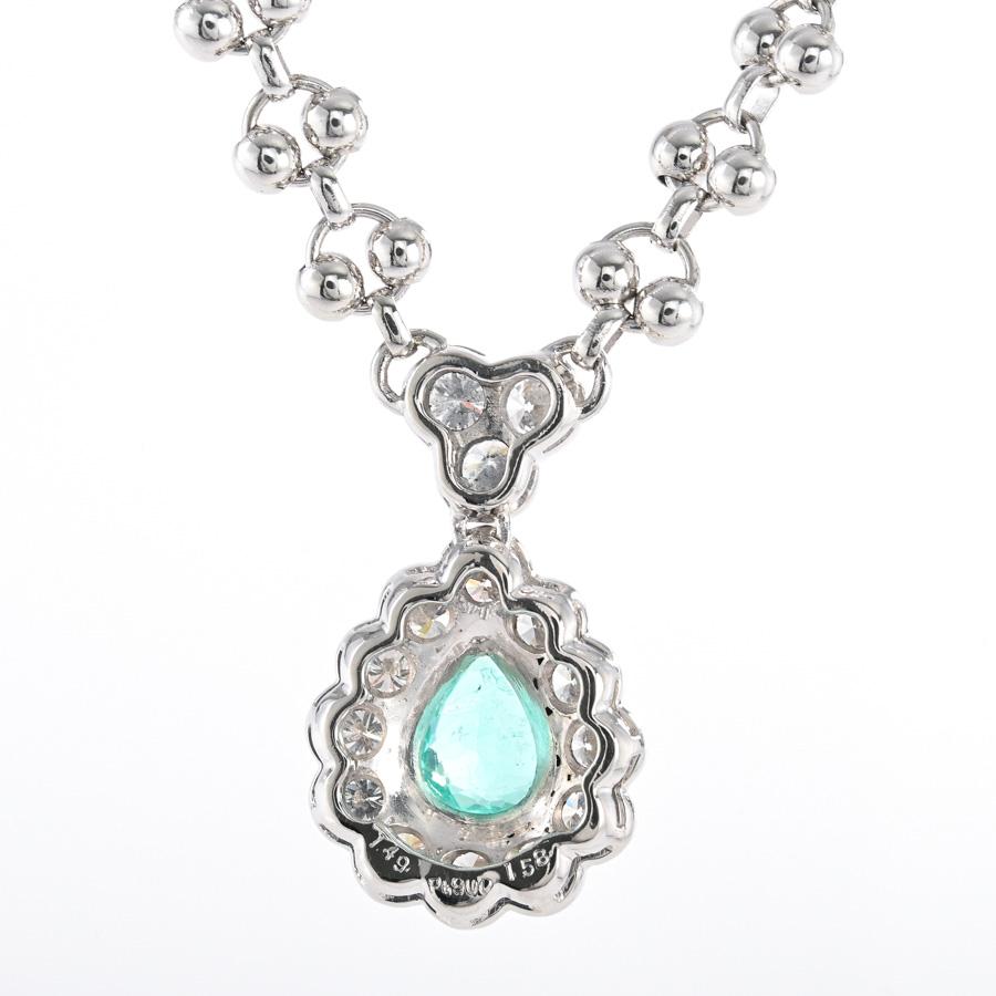 パライバトルマリン ネックレス パライバトルマリン1.49ct ダイヤ1.58ct 27.5g レディース 中古A品_4