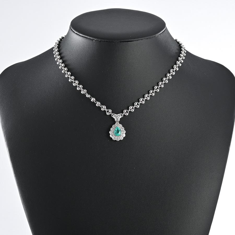 パライバトルマリン ネックレス パライバトルマリン1.49ct ダイヤ1.58ct 27.5g レディース 中古A品_6