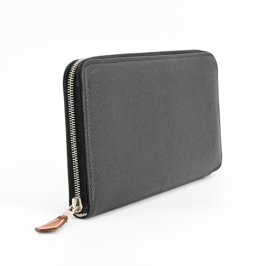 HERMES（エルメス） アザップロングシルクイン 長財布 ブラック
