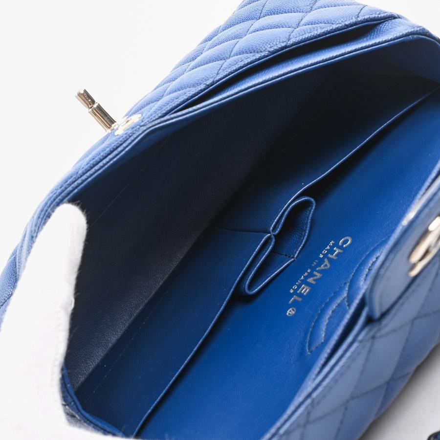 シャネル クラシックスモールハンドバッグ ショルダーバッグ  A01113 ブルー レディース  中古A品の画像