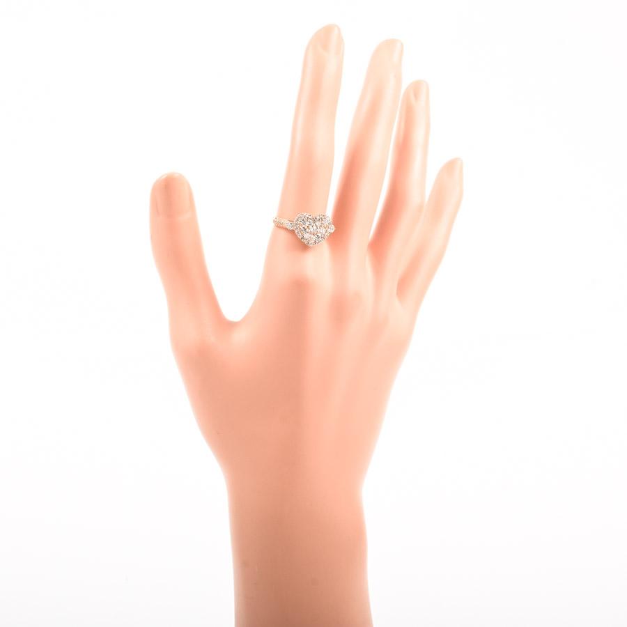 ハート リング  ダイヤ1ct ダイヤ 12号 3.2g レディース 中古A品の画像