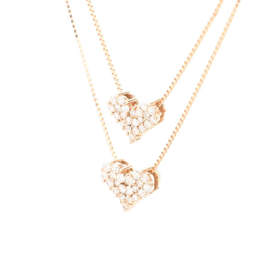 ダイヤ ネックレス  ダイヤ0.27/0.2ct 3.8g レディース 中古A品の画像