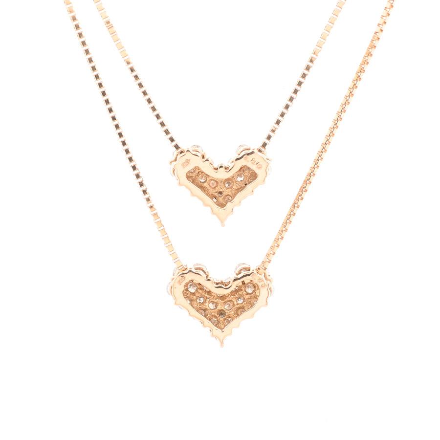 ダイヤ ネックレス  ダイヤ0.27/0.2ct 3.8g レディース 中古A品の画像