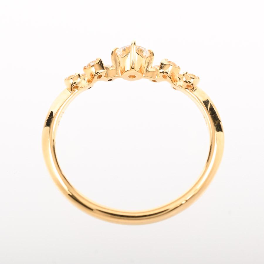 ダイヤ リング  ダイヤ0.234/0.11ct 14号 2.5g レディース 中古A品の画像