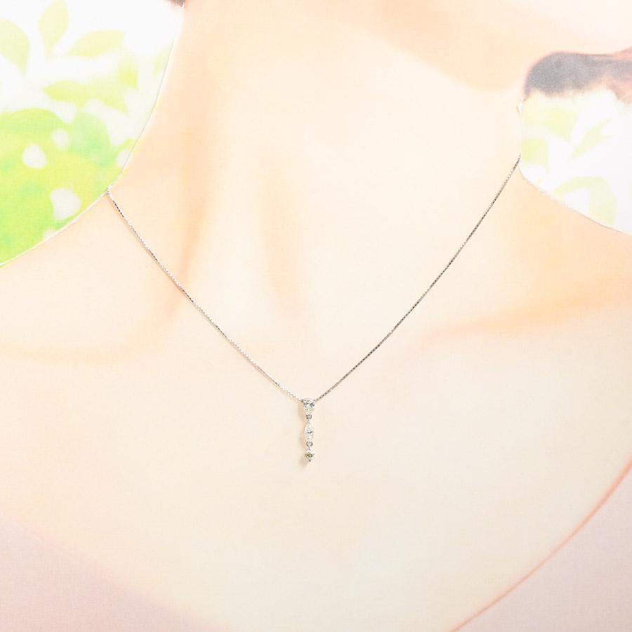 ダイヤ ネックレス  ダイヤ0.5ct 2.8g レディース 中古A品の画像