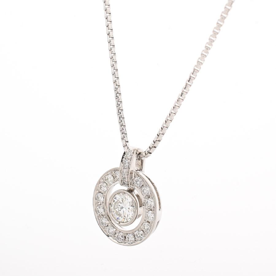 ダイヤ ネックレス  ダイヤ0.222/0.17ct 5.8g レディース 中古A品の画像