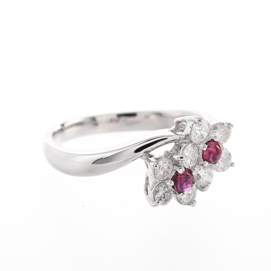 ルビー リング  ルビー ダイヤ0.38ct 9号 4.3g レディース 中古A品の画像