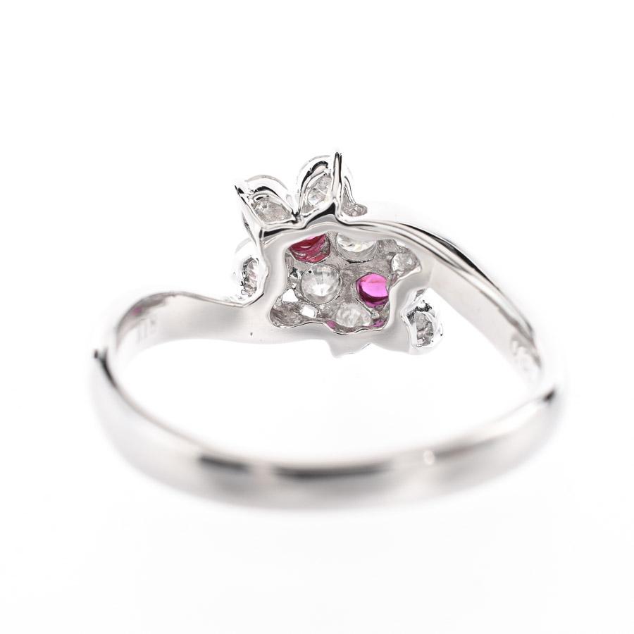 ルビー リング  ルビー ダイヤ0.38ct 9号 4.3g レディース 中古A品の画像