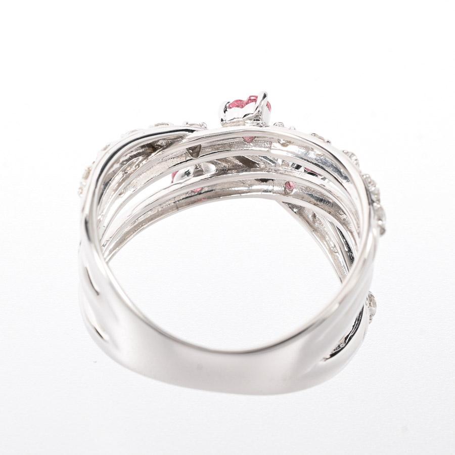 ピンクトルマリン リング  ピンクトルマリン0.3ct ダイヤ0.26ct 11号 4.5g レディース 中古A品の画像