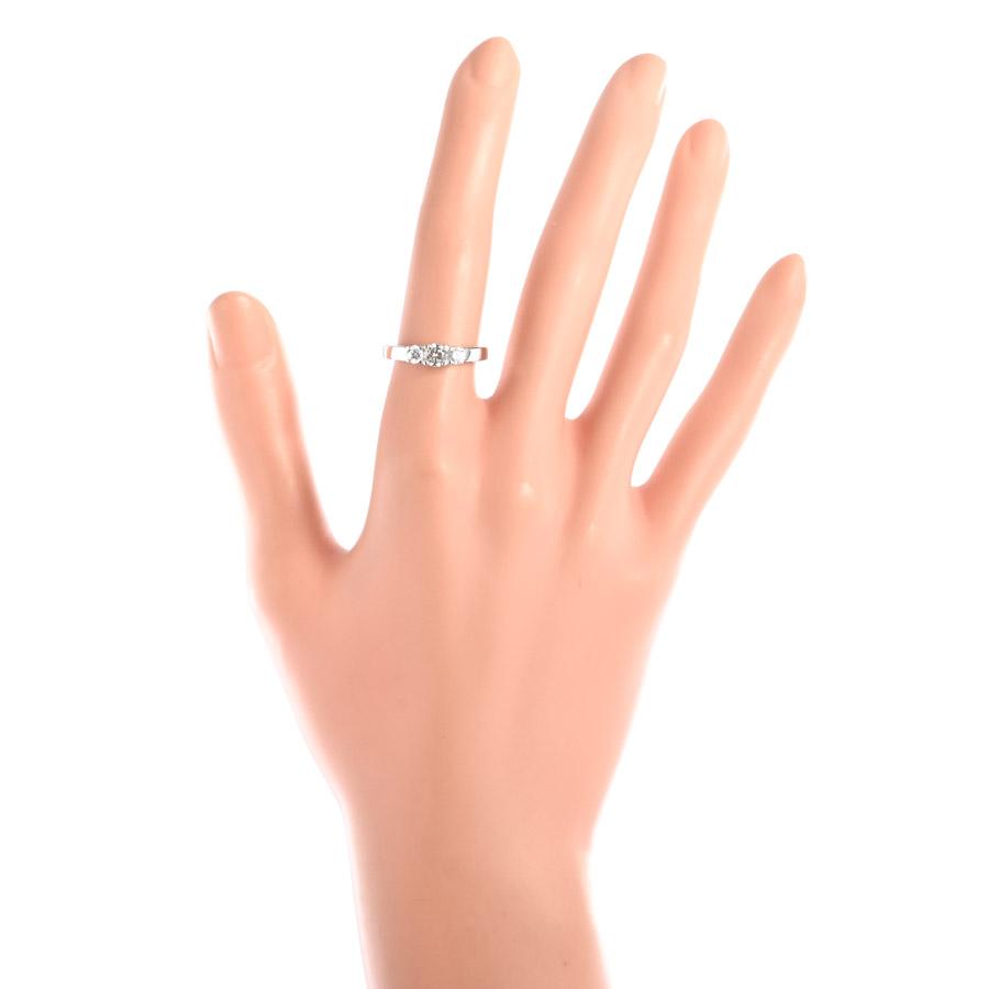 ダイヤ リング  ダイヤ0.43/0.31ct 10.5号 4.3g レディース 中古A品の画像