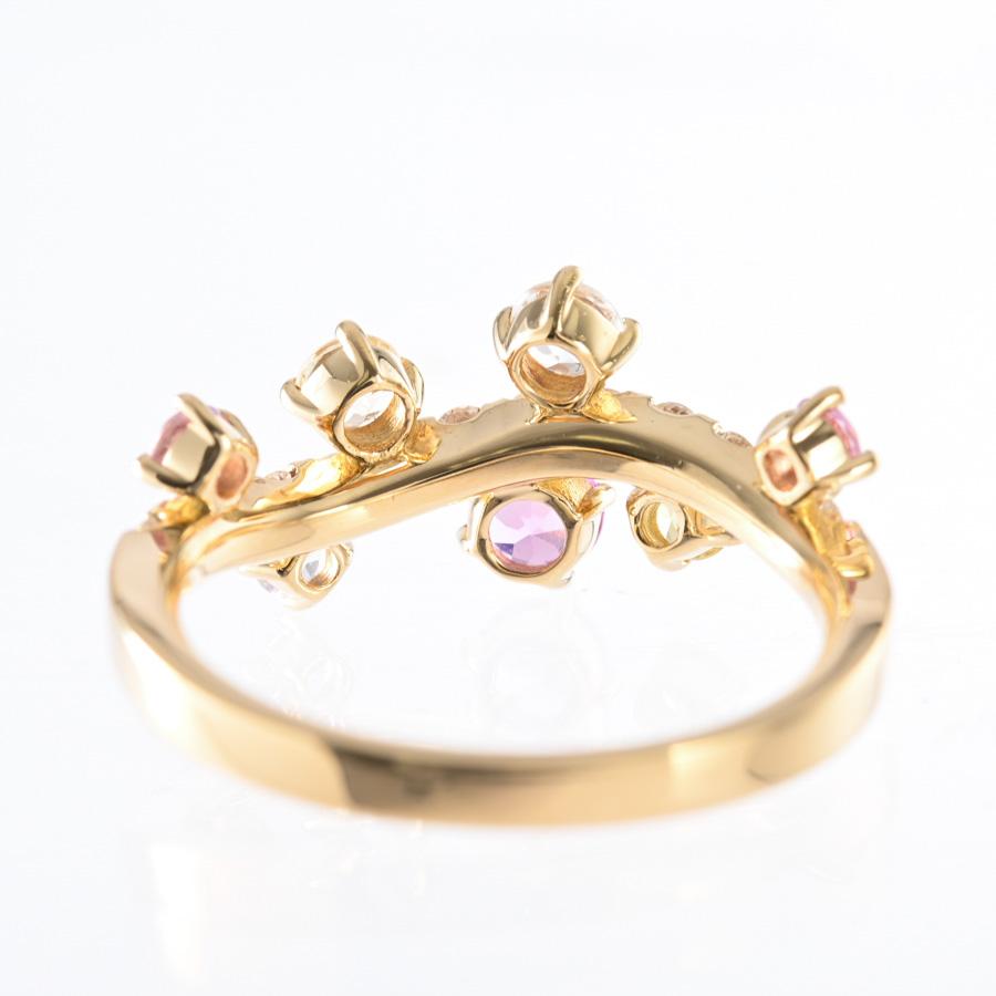 ダイヤ リング  ダイヤ0.32ct サファイア0.92ct 12号 3.7g レディース 中古A品の画像