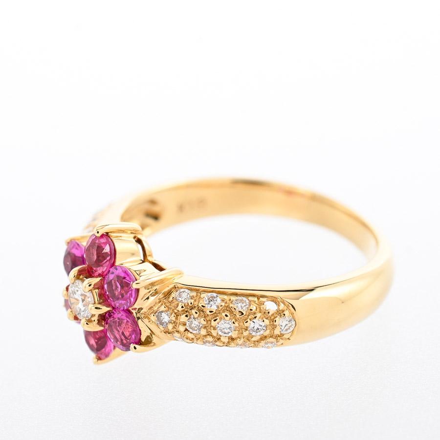 サファイア リング  サファイア0.57ct ダイヤ0.19ct 9号 3.8g レディース 中古A品の画像