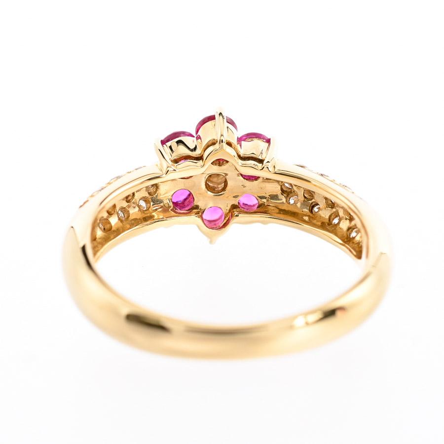 サファイア リング  サファイア0.57ct ダイヤ0.19ct 9号 3.8g レディース 中古A品の画像