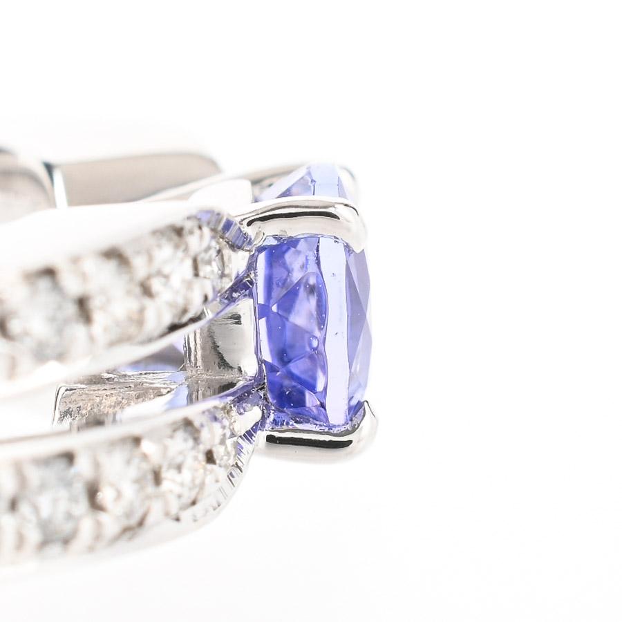 タンザナイト リング  タンザナイト0.589ct ダイヤ0.24ct 12号 5.7g レディース 中古A品の画像