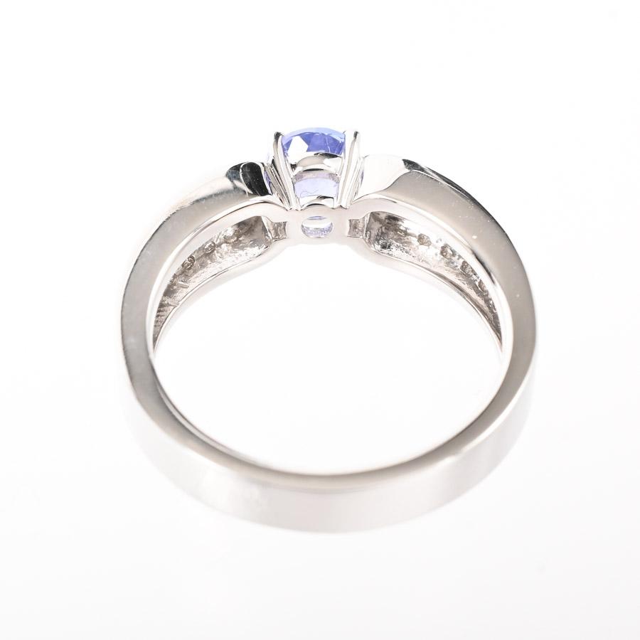 タンザナイト リング  タンザナイト0.589ct ダイヤ0.24ct 12号 5.7g レディース 中古A品の画像
