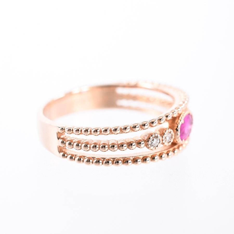 ルビー リング  ルビー0.24ct ダイヤ0.04ct 12号 3.7g レディース 中古A品の画像