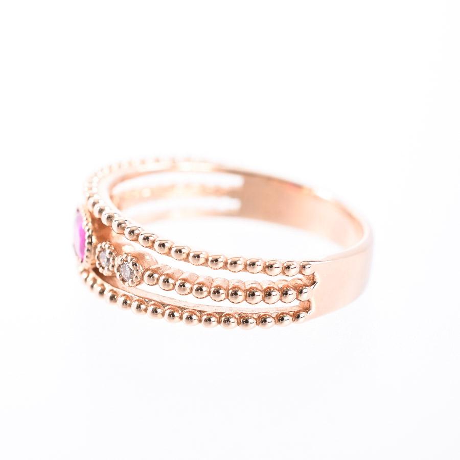 ルビー リング  ルビー0.24ct ダイヤ0.04ct 12号 3.7g レディース 中古A品の画像