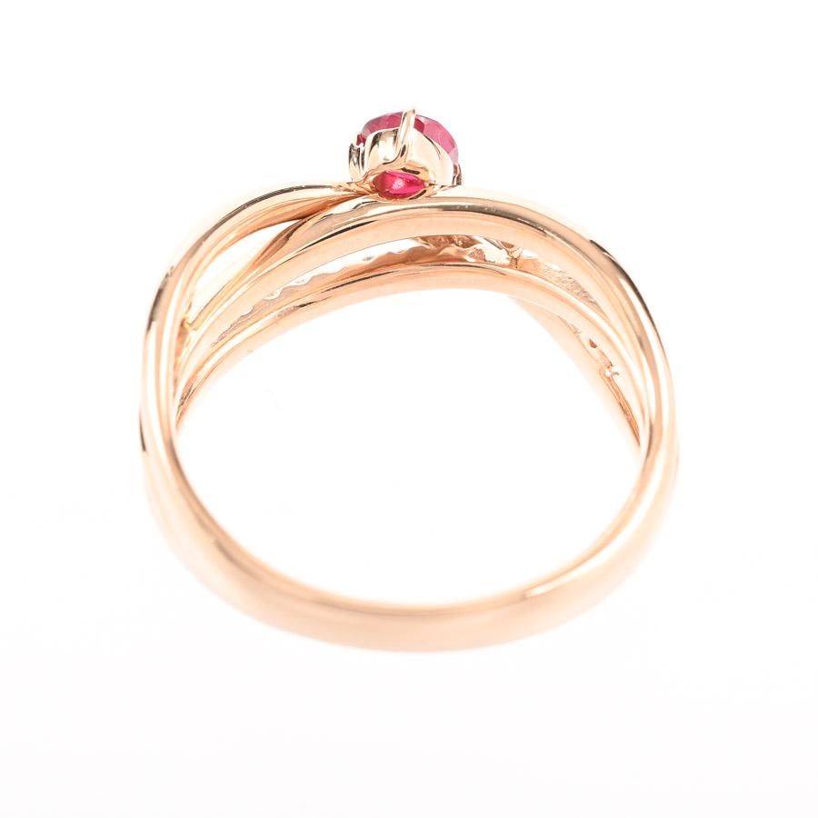 ルビー リング  ルビー0.265ct ダイヤ0.14ct 12号 4.2g レディース 中古A品の画像