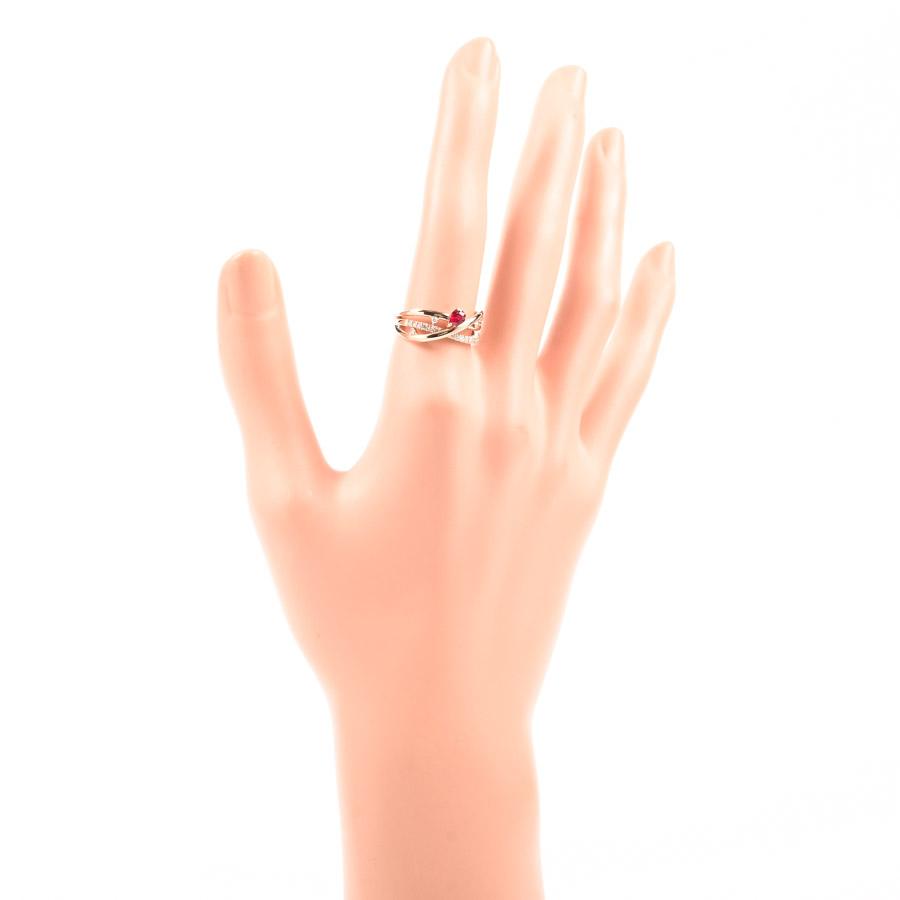 ルビー リング  ルビー0.265ct ダイヤ0.14ct 12号 4.2g レディース 中古A品の画像