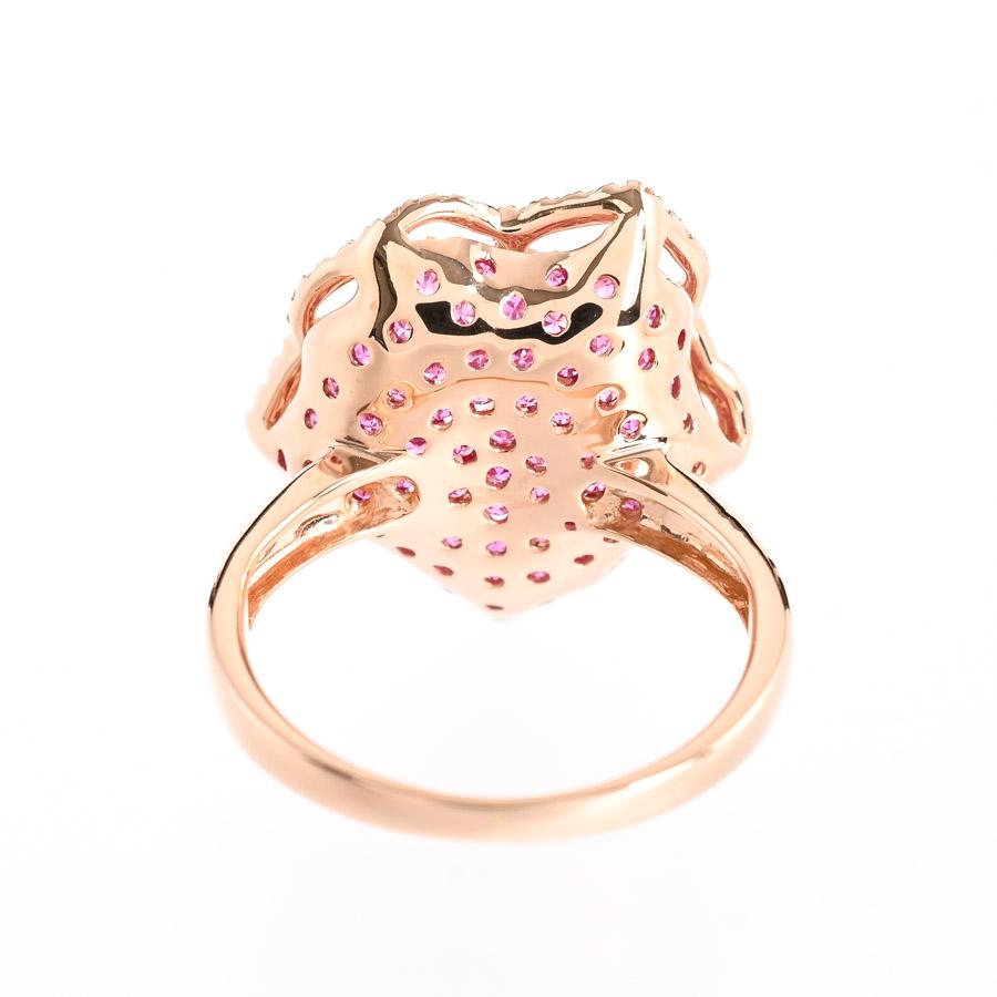ピンクサファイア リング  ピンクサファイア0.25ct ダイヤ0.7ct 9号 4.5g レディース 中古A品の画像