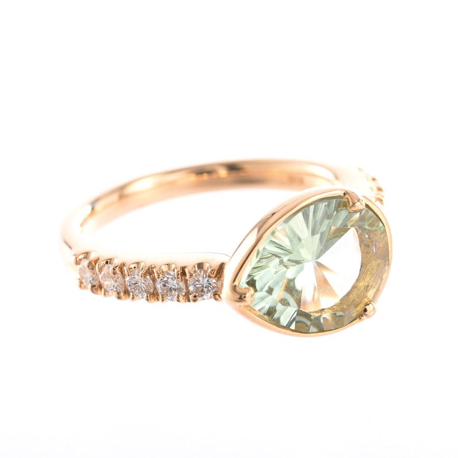 クォーツ リング  クォーツ ダイヤ0.3ct 12号 4.5g レディース 中古A品の画像