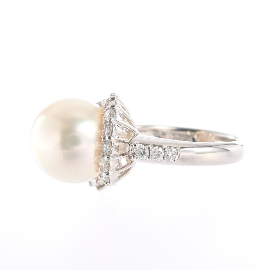 パール リング  パール11.6mm ダイヤ0.65ct 8号 8.7g レディース 中古A品の画像