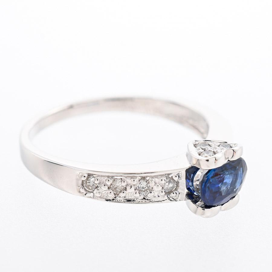 サファイア リング  サファイア0.6ct ダイヤ0.15ct 11号 3.1g レディース 中古A品の画像