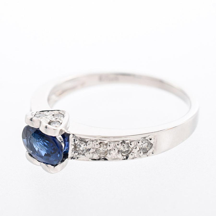 サファイア リング  サファイア0.6ct ダイヤ0.15ct 11号 3.1g レディース 中古A品の画像