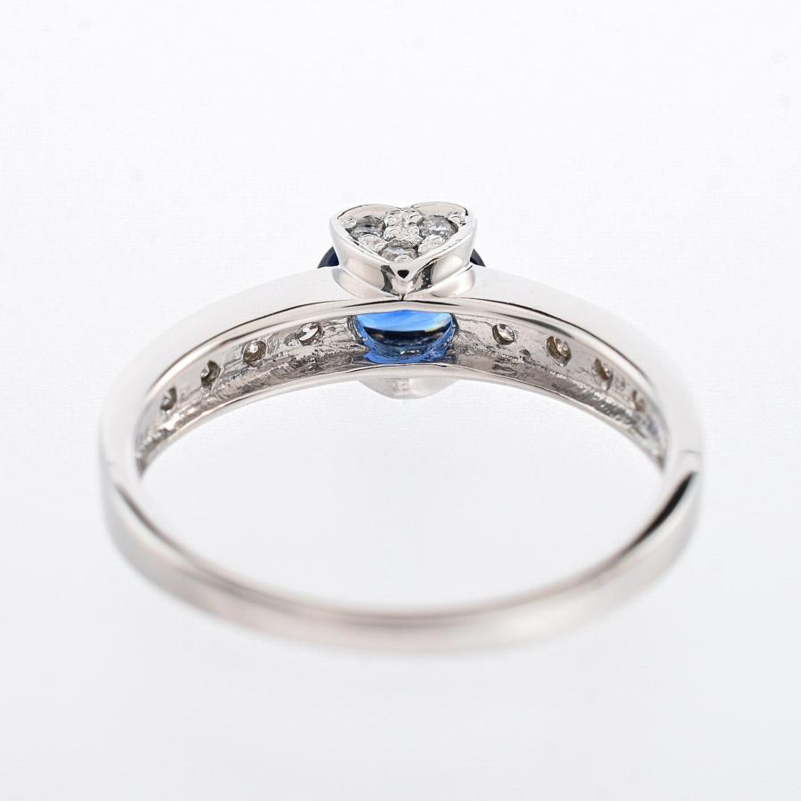 サファイア リング  サファイア0.6ct ダイヤ0.15ct 11号 3.1g レディース 中古A品の画像