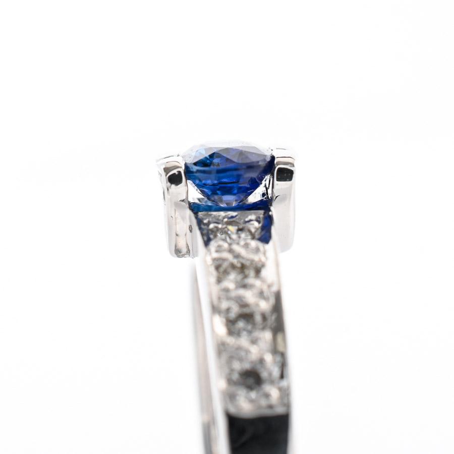 サファイア リング  サファイア0.6ct ダイヤ0.15ct 11号 3.1g レディース 中古A品の画像