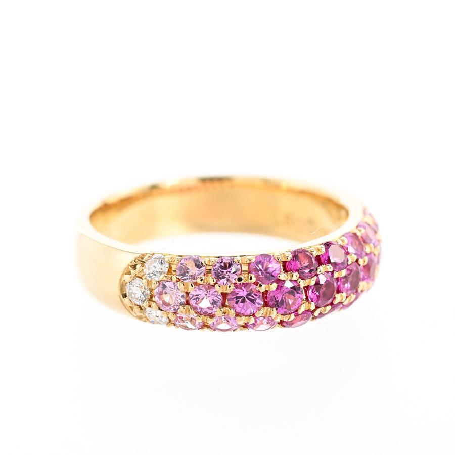 サファイア リング  サファイア0.91ct ダイヤ0.1ct 10号 5.2g レディース 中古A品の画像