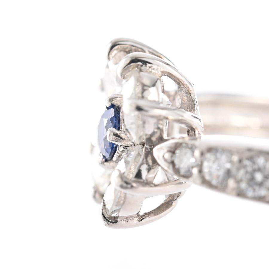 サファイア リング  サファイア0.1ct ダイヤ0.95ct 12号 4.3g レディース 中古A品の画像