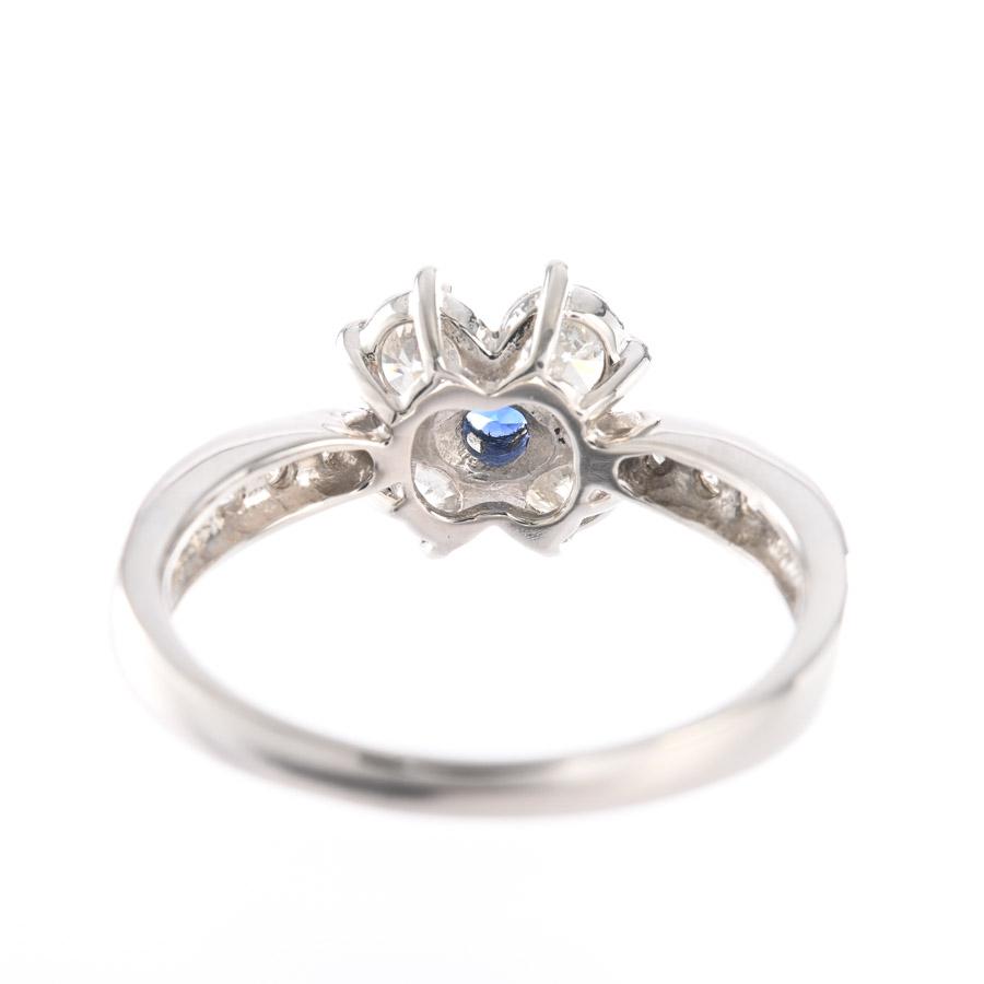 サファイア リング  サファイア0.1ct ダイヤ0.95ct 12号 4.3g レディース 中古A品の画像