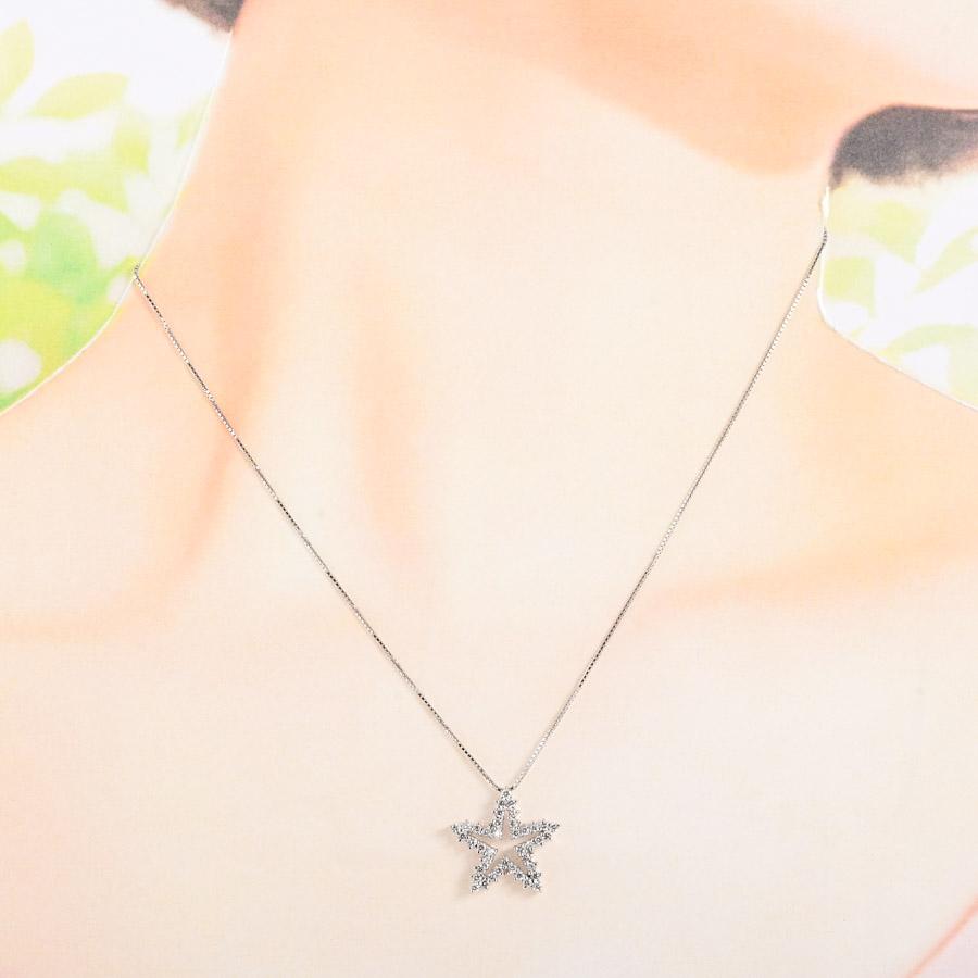 ダイヤ ネックレス  ダイヤ0.5ct 4.2g レディース 中古A品の画像