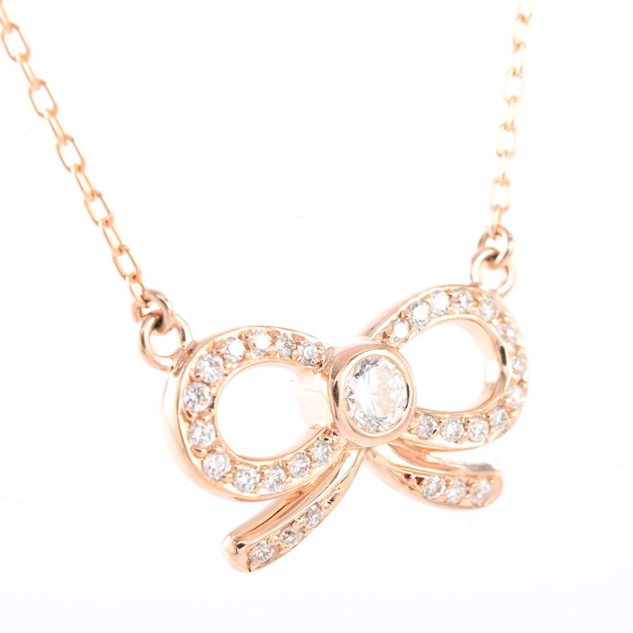 ダイヤ ネックレス  ダイヤ0.14/0.17ct 3.9g レディース 中古A品の画像